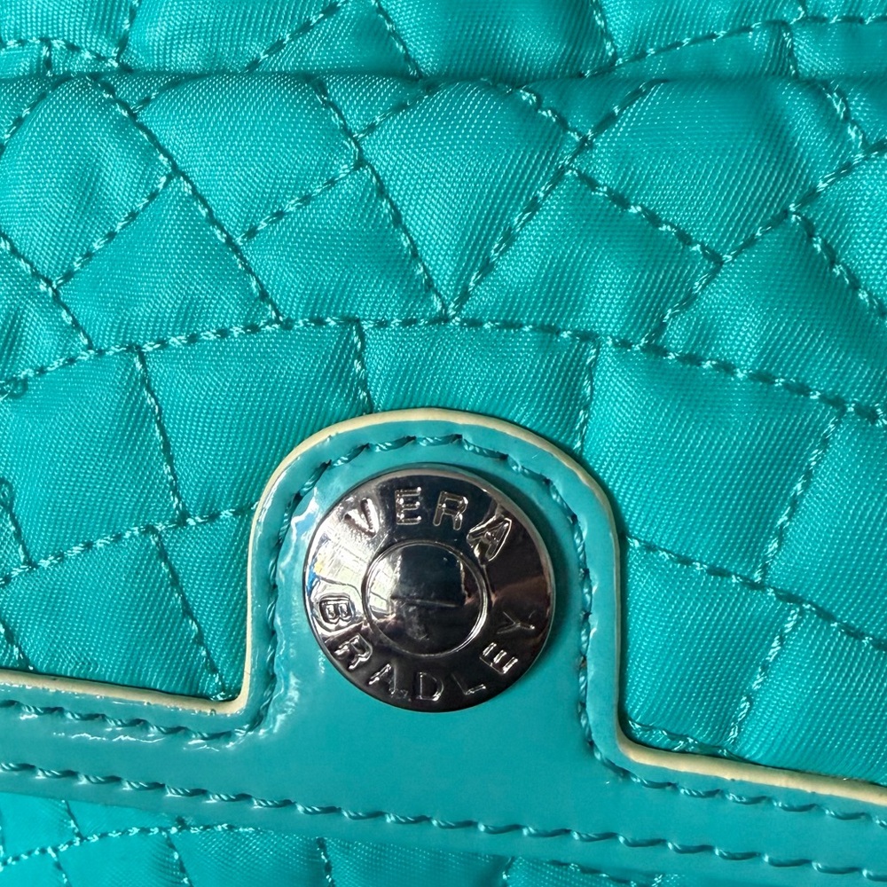 Vera Bradley Retired Cest la Vie Crossbody Bag Teal Turquoise - Picture 3 of 9